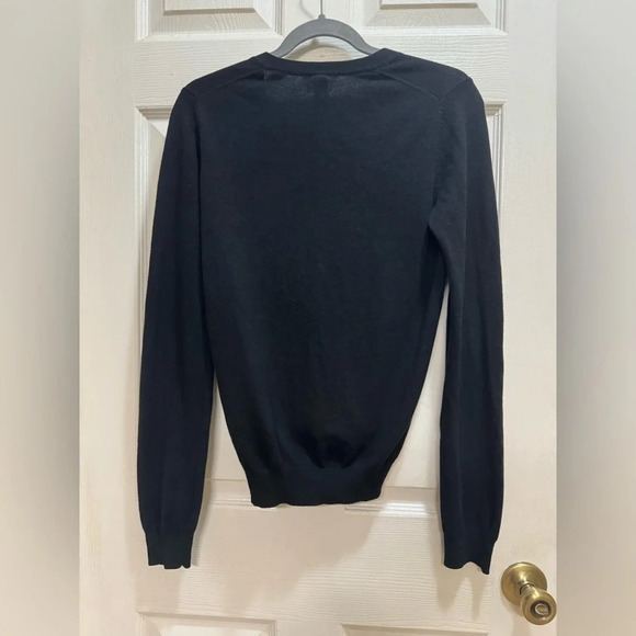 Club Monaco One Button Black Long Sleeve Cardigan Sz Small Cotton Cashmere - Picture 2 of 7